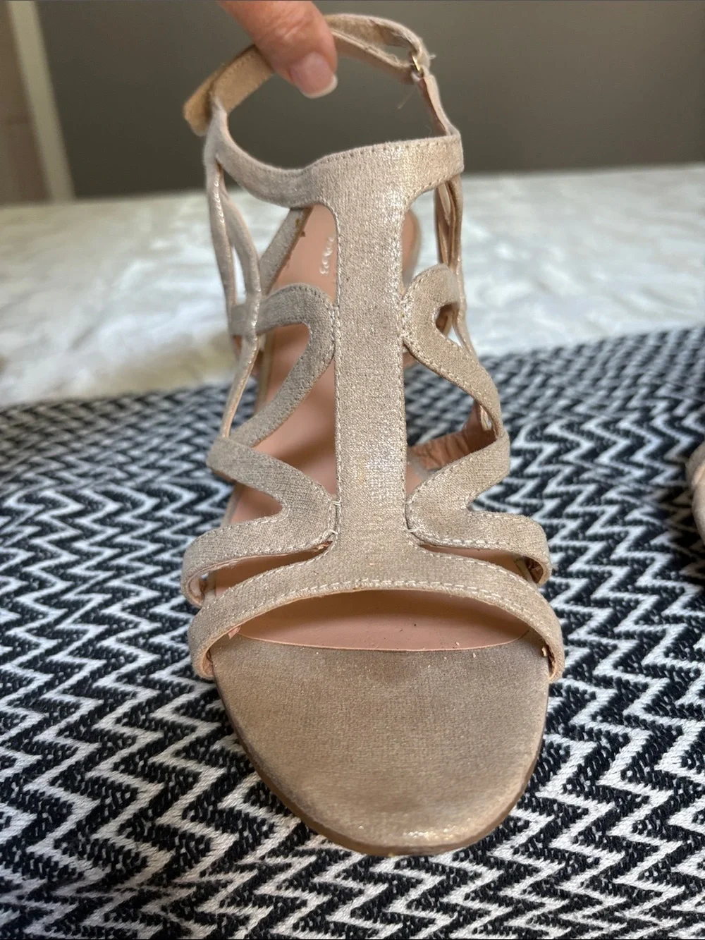 Naturalizer Nude Strappy High Heel Sandals - Danya Evening Shoes 10M